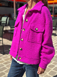 Blouson bouclette GAB Fuchsia