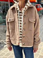 Charger l&#39;image dans la galerie, Blouson bouclette GAB Camel clair
