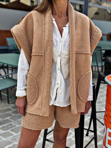 Blouson sans manche LOOMY Camel
