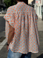 Charger l'image dans la galerie, Blouse Lait à pois orange - AUREA
