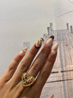 Charger l&#39;image dans la galerie, Bague COEUR Rouge Fuchsia
