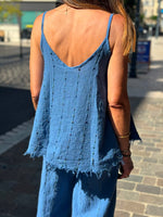Charger l'image dans la galerie, Ensemble top et pantalon Bleu - JANEL
