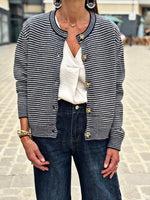 Charger l&#39;image dans la galerie, Ensemble Gilet et Echarpe FELIX Marine Gris
