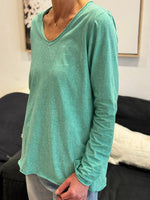 Charger l'image dans la galerie, T-shirt manches longues Vert turquoise - ILONA
