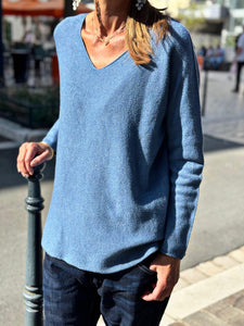 Pull doux TAO Bleu