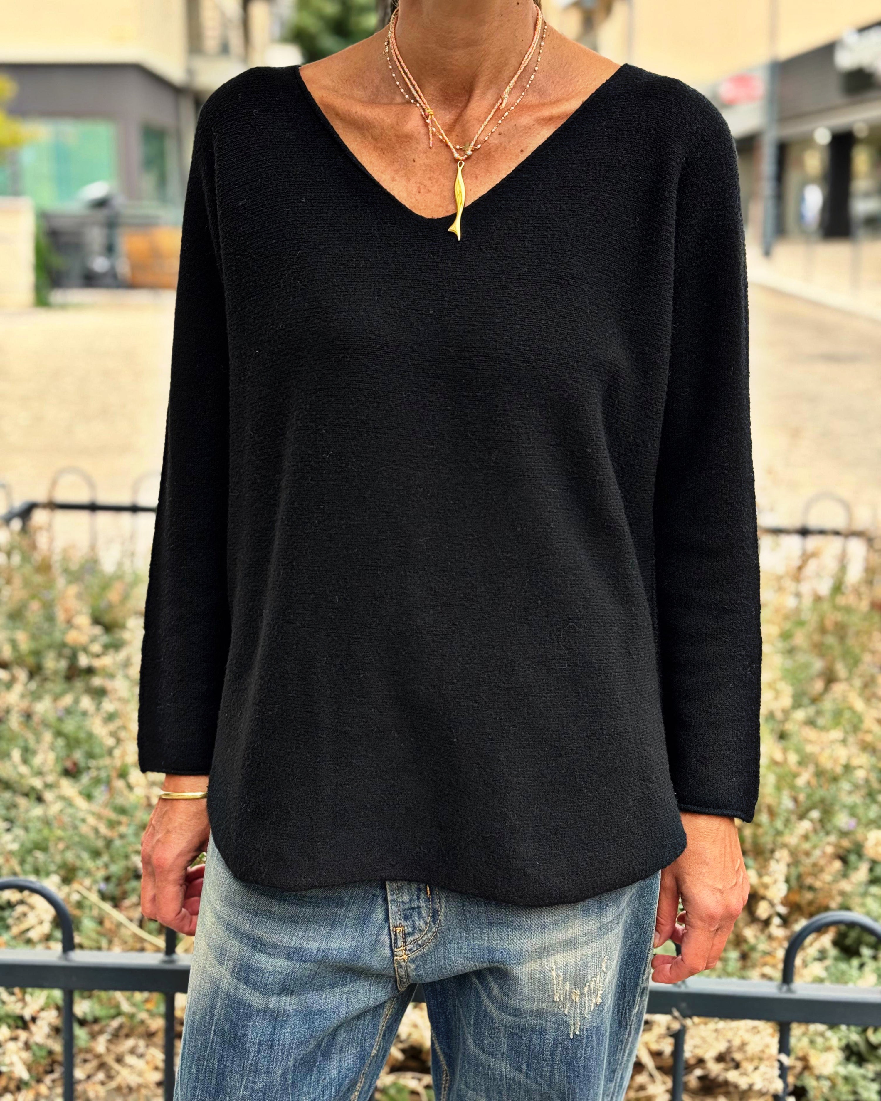 Pull doux TAO Noir