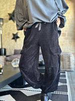 Charger l'image dans la galerie, Pantalon velours cotelé souple BEN Noir
