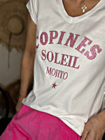 Charger l&#39;image dans la galerie, Tee shirt &quot; Copines Soleil Mojito &quot; Rose
