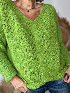 Pull bouclette MARTINO Vert