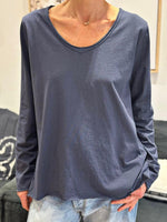 Charger l'image dans la galerie, T-shirt manches longues Bleu marine - ILONA
