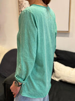 Charger l'image dans la galerie, T-shirt manches longues Vert turquoise - ILONA
