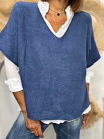 Charger l'image dans la galerie, Pull doux LALY Bleu jeans
