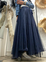 Charger l&#39;image dans la galerie, Jupe tulle CAMILLE Marine

