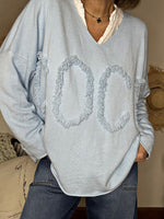 Charger l'image dans la galerie, Pull COCO Bleu ciel
