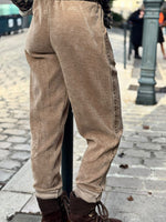 Charger l'image dans la galerie, Pantalon velours cotelé souple LEON Beige foncé
