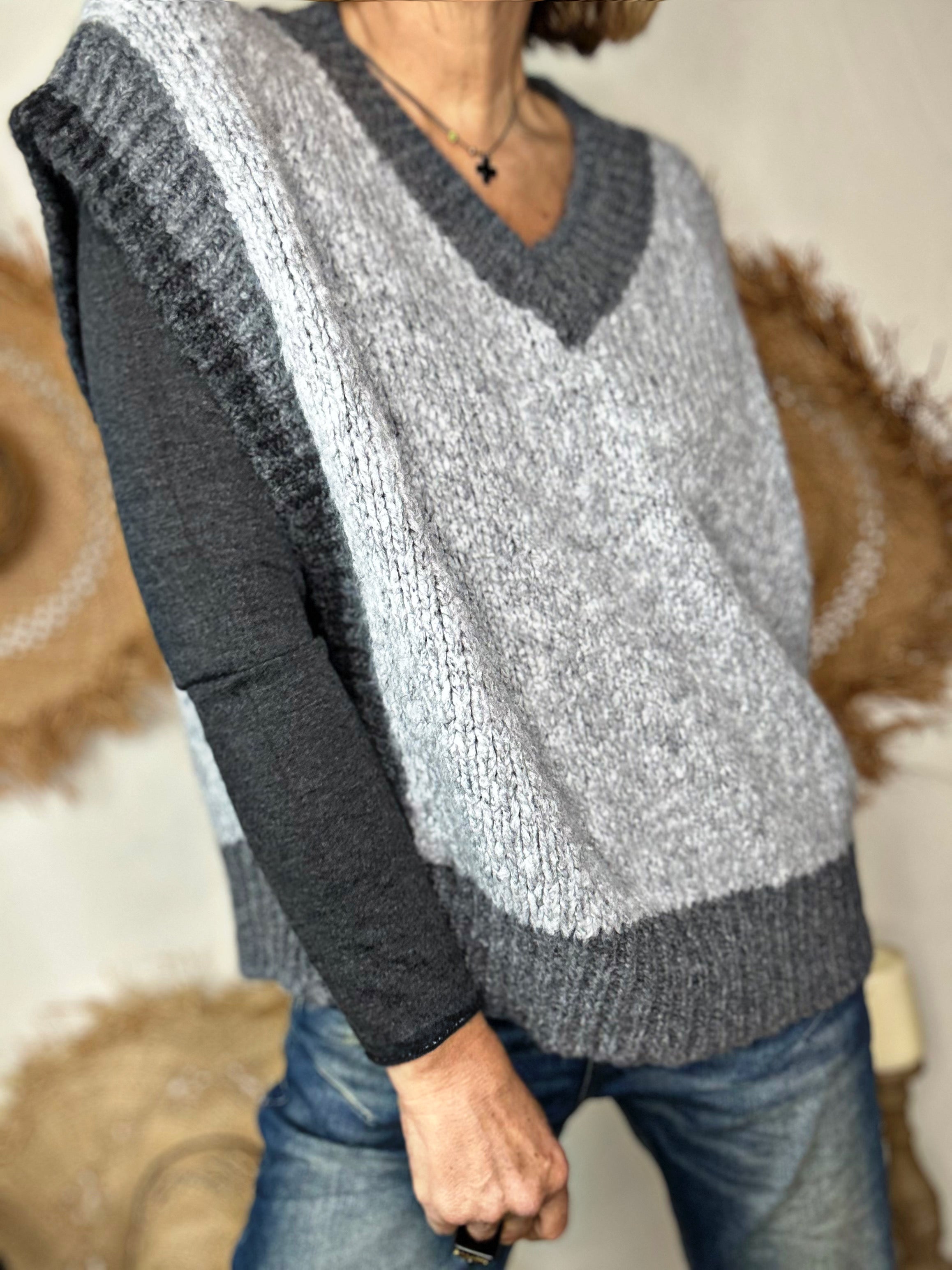 Pull sans manche PALENCIA Gris