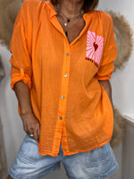 Charger l'image dans la galerie, Chemise LOVE PEACE Orange
