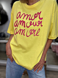 Tee shirt AMOUR Jaune