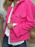 Charger l'image dans la galerie, Blouson bouclette GAB Fuchsia
