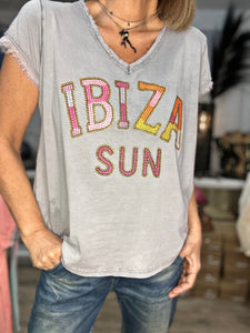 Tee shirt IBIZA SUN Gris