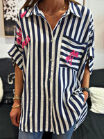 Charger l&#39;image dans la galerie, Chemise TAKE ME TO PARIS Marine
