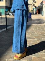 Charger l'image dans la galerie, Ensemble top et pantalon Bleu - JANEL
