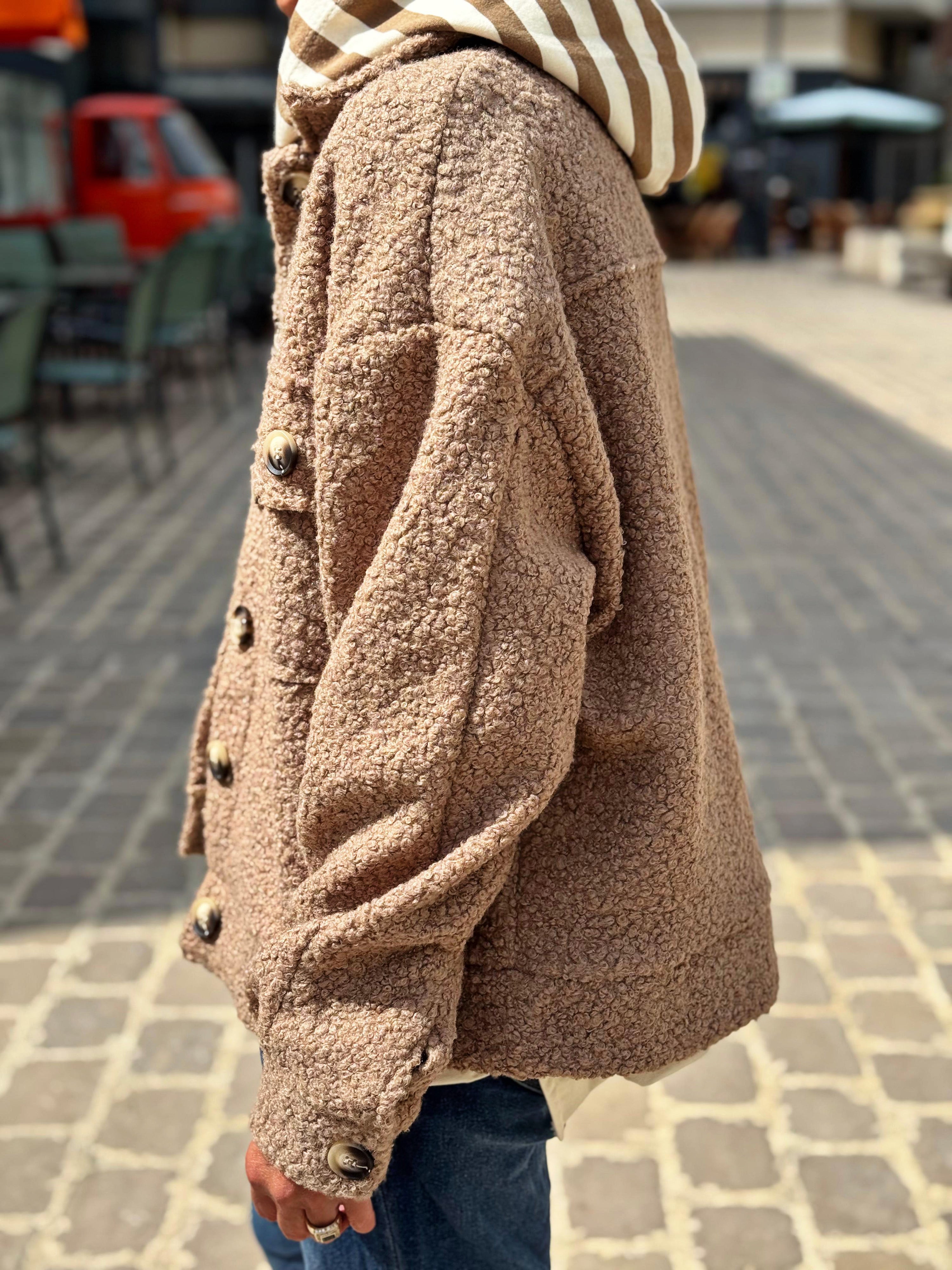 Blouson bouclette GAB Camel clair