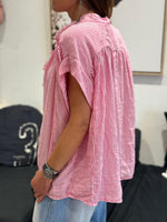 Charger l'image dans la galerie, Blouse rayée fuchsia SOLENE
