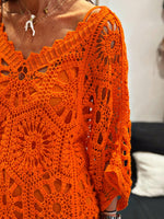 Charger l&#39;image dans la galerie, Pull crochet ZARA Orange
