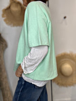 Charger l'image dans la galerie, Pull doux réversible LALY Vert d'eau
