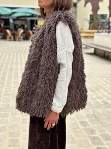 Gilet sans manche KIM Choco