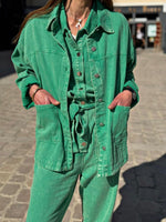 Charger l'image dans la galerie, Veste/Surchemise Verte effet délavé - NYSA

