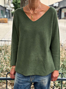 Pull doux TAO Kaki