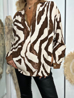 Charger l&#39;image dans la galerie, Blouse ZAYA Choco
