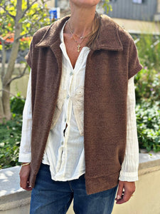 Veste sans manches LYNA Choco