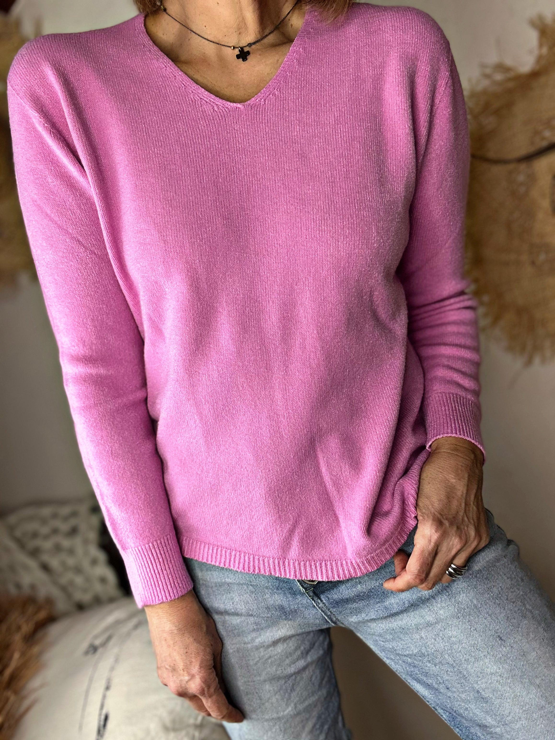 Pull tout doux SYLVANO Rose malabar