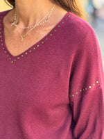 Charger l'image dans la galerie, Pull doux GABRIEL Bordeaux
