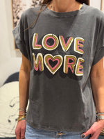 Charger l&#39;image dans la galerie, Tee shirt LOVE MORE Anthracite
