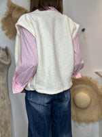 Charger l'image dans la galerie, Gilet sans manche PALMA Ecru/Fuchsia
