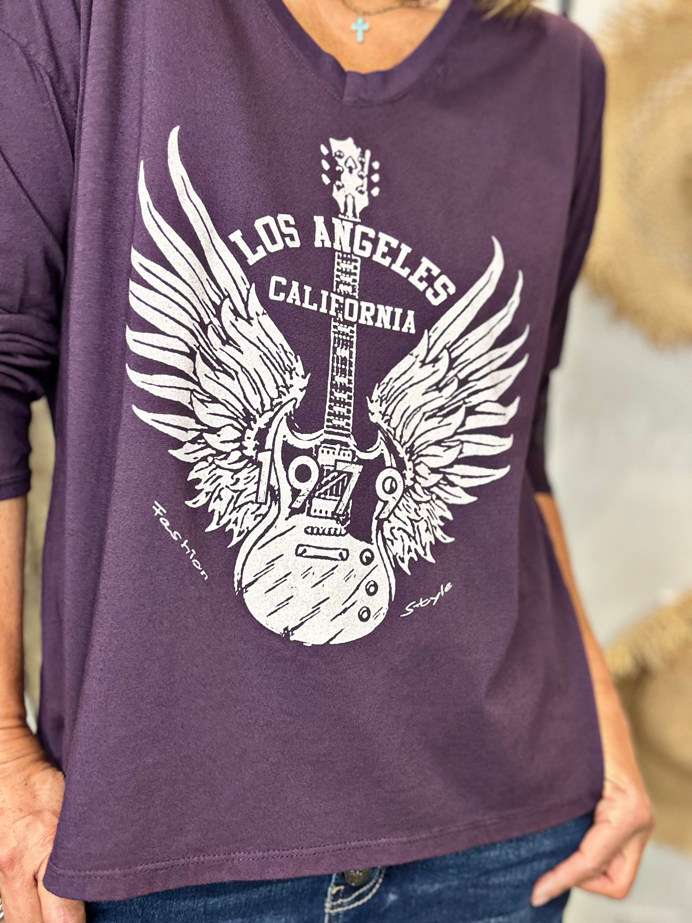 Tee shirt LOS ANGELES Prune
