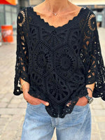 Charger l'image dans la galerie, Pull crochet + Top ZARA Noir
