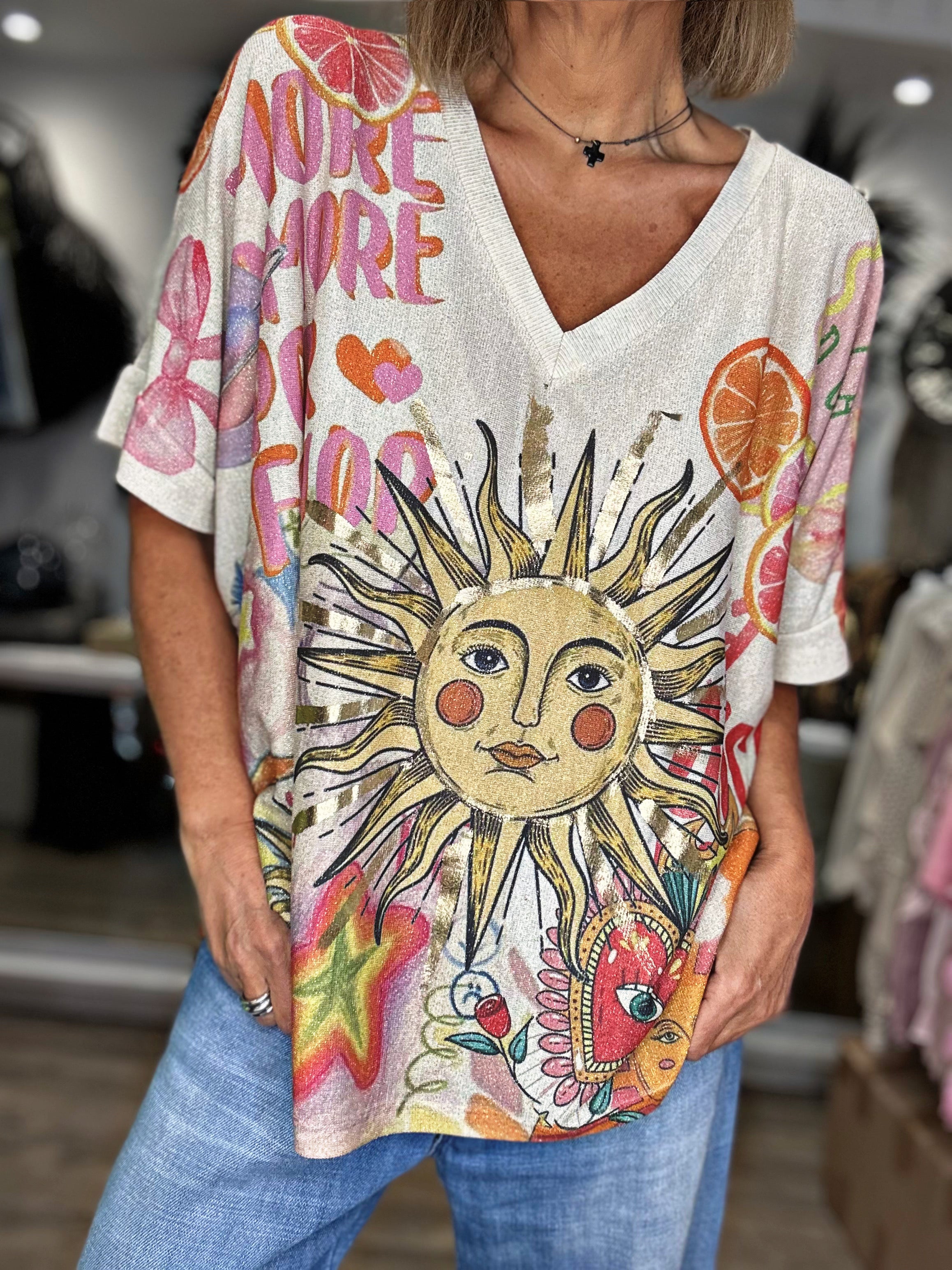 Pull fin SOLEIL multico