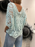 Charger l'image dans la galerie, Pull crochet + Top ZARA Aqua
