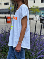 Charger l&#39;image dans la galerie, Tee shirt ST-TROPEZ Blanc/Orange
