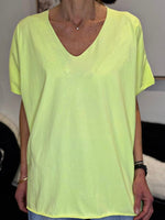 Charger l'image dans la galerie, Tee shirt uni LORIS Jaune fluo
