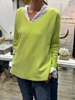 Charger l'image dans la galerie, Pull doux TAO Vert anis
