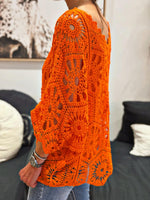 Charger l&#39;image dans la galerie, Pull crochet ZARA Orange
