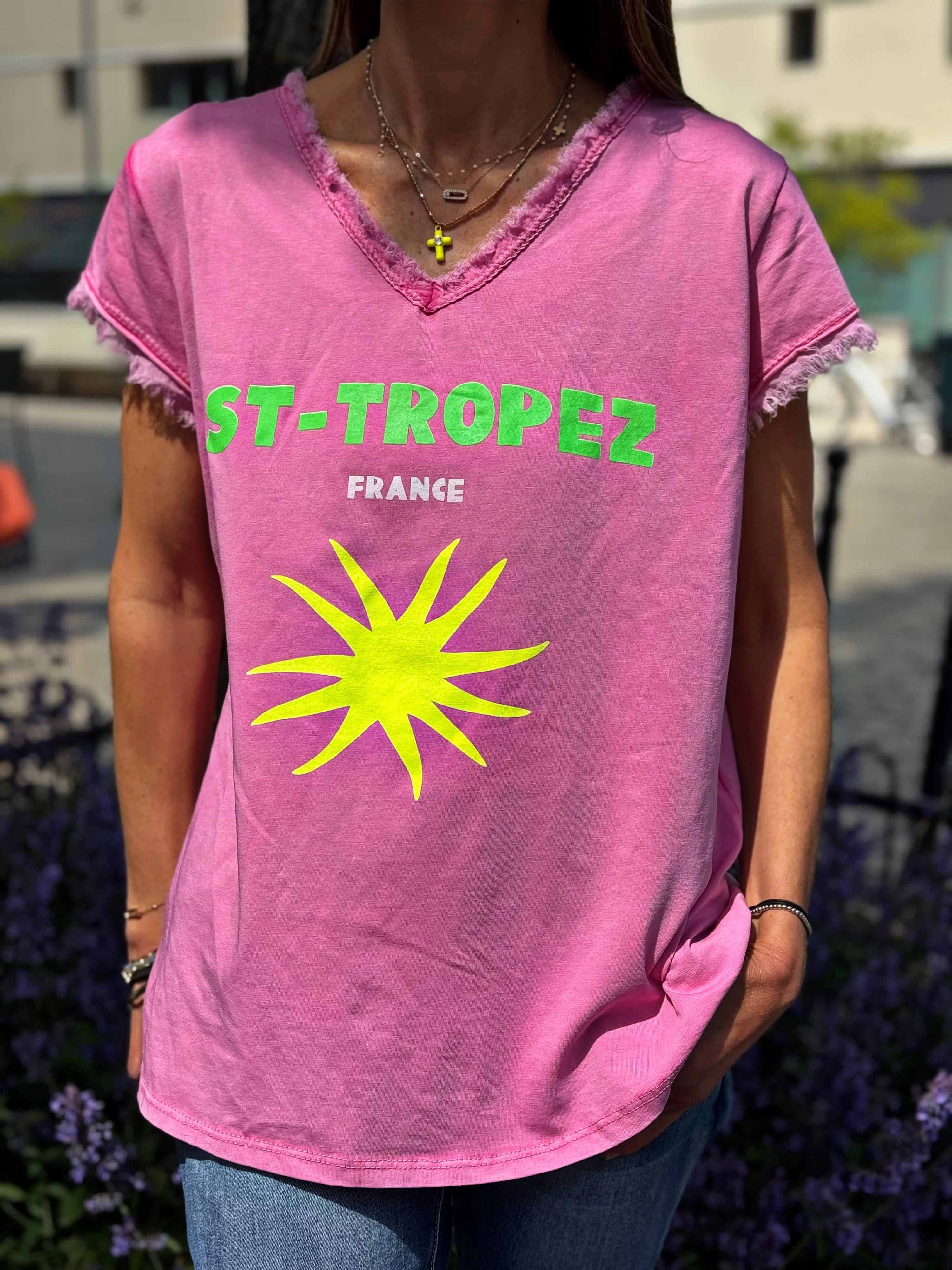 Tee shirt ST-TROPEZ Fuchsia