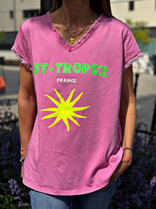 Tee shirt ST-TROPEZ Fuchsia