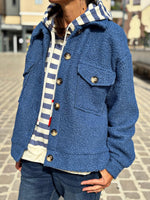 Charger l&#39;image dans la galerie, Blouson bouclette GAB Bleu jeans
